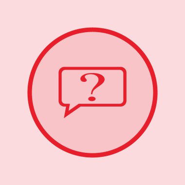 soru işareti basit simge vektör çizim