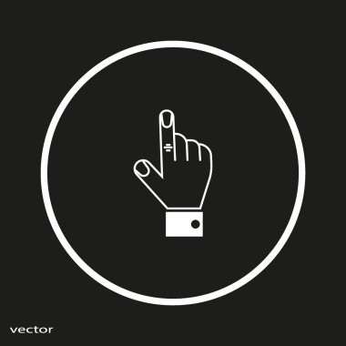 parmak ile işaret el minimalist vektör simgesi