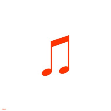 minimalist vektör simge müzik not sembolü