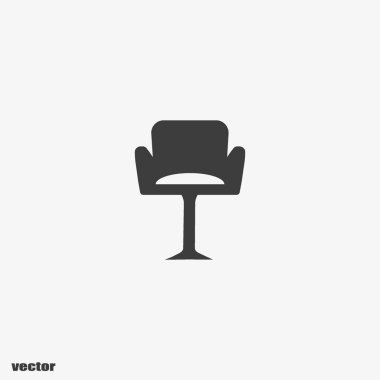 bar tabure düz stil ikonu, illüstrasyon vektör  