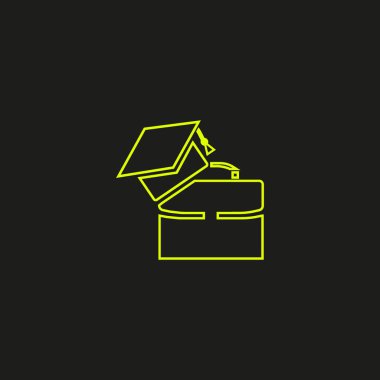 Bekarlığa veda kap Logo şablonu ile modern bavul