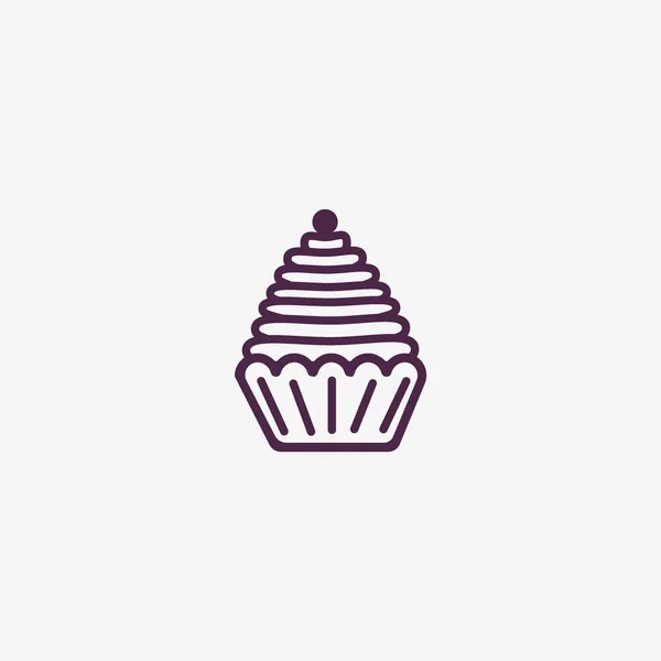 Аппетитный Кусок Шаблона Логотипа Торта — стоковый вектор