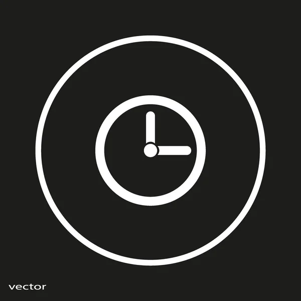 Uhr Vektor Minimalistisches Web Symbol — Stockvektor