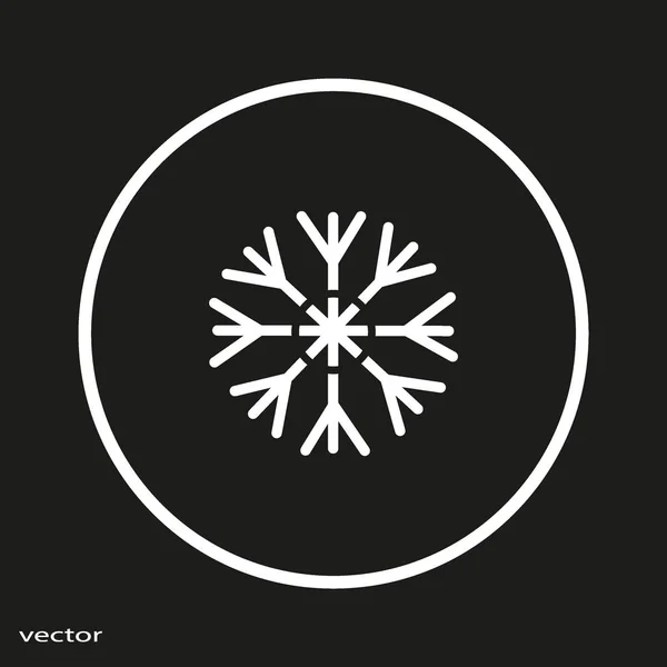 Minimalistic Illustration Snowflake Vector Icon — Stock Vector
