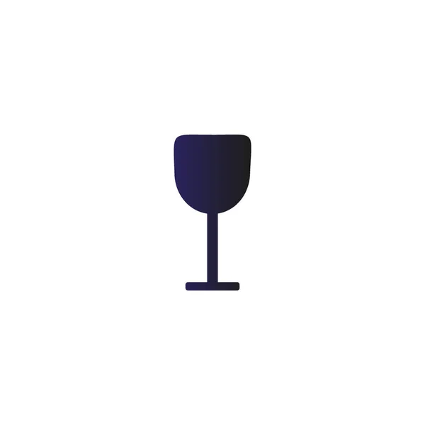 Şarap Cam Düz Kutsal Kişilerin Resmi Vektör Illüstrasyon — Stok Vektör