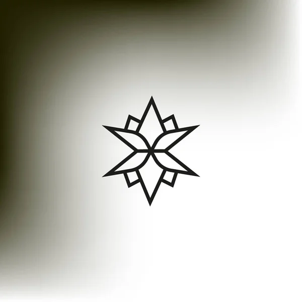 Icône Plate Fleur Abstraite — Image vectorielle