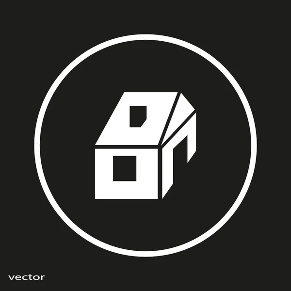 Будинок Плоский Значок Векторна Ілюстрація — стоковий вектор