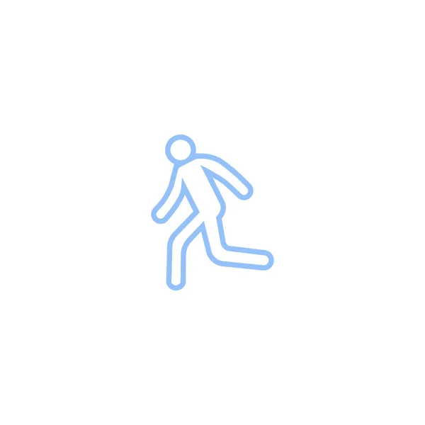 Silueta Hombre Corriendo Icono Simple — Vector de stock