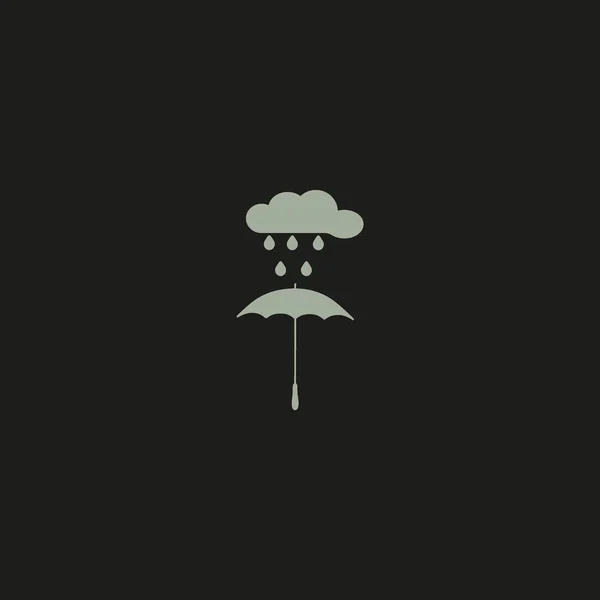 Şemsiye Yağış Vektör Çizim Simgesi — Stok Vektör