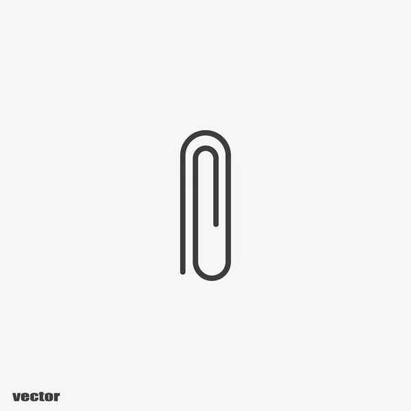 Paperclip Flat Icon Vector Illustration — Stock Vector