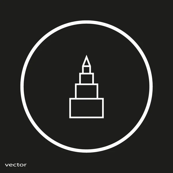 Иконка Плоской Диаграммы Пирамиды Бизнес Концепция — стоковый вектор