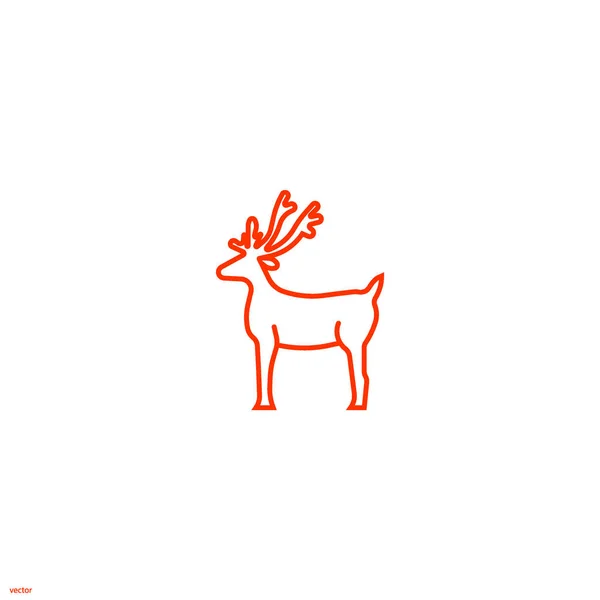 Modèle Logo Renne Noël — Image vectorielle