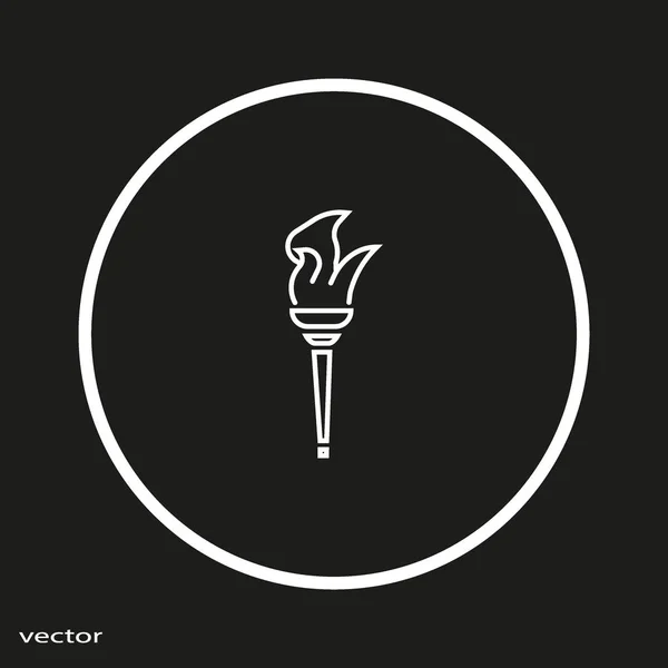 Logotipo Llama Olímpica Vector Ilustración Concepto Deporte — Vector de stock