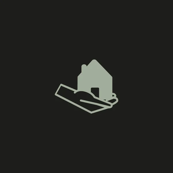 Maison Main Concept Immobilier — Image vectorielle