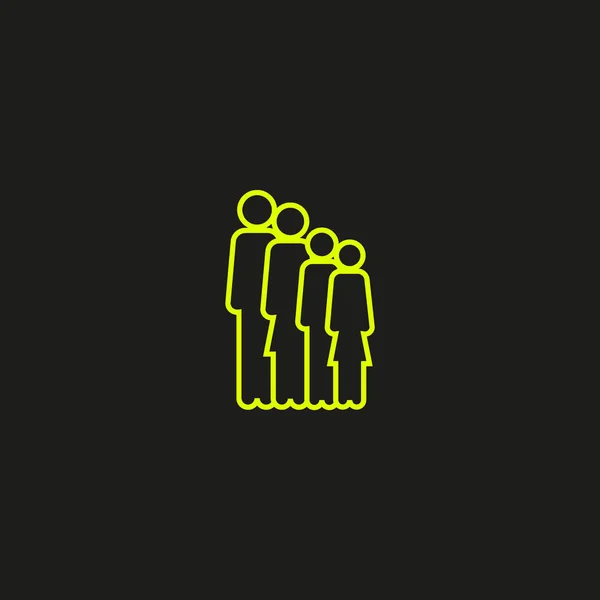 Group People Standing Together Vector Icon — Stock Vector