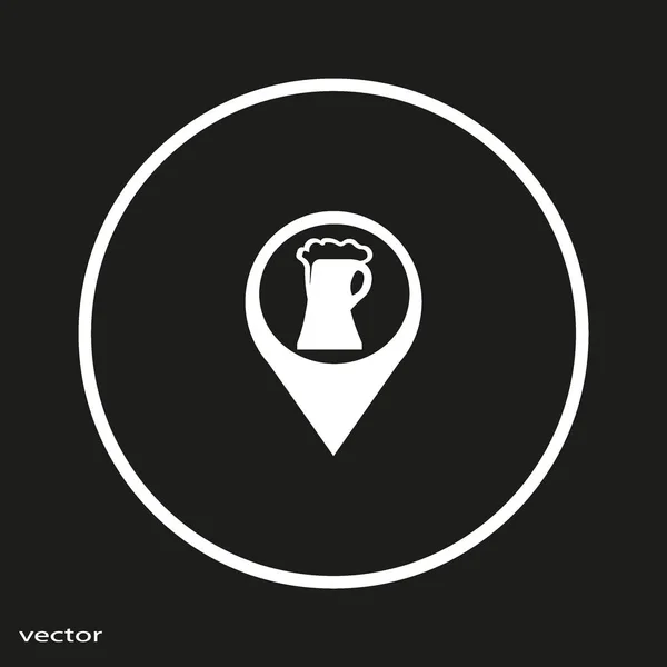 Bier Flach Symbol Vektor Illustration — Stockvektor