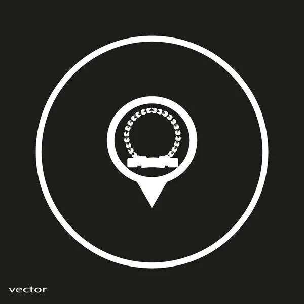 Trofeo Icono Plano Ilustración Vectorial — Vector de stock