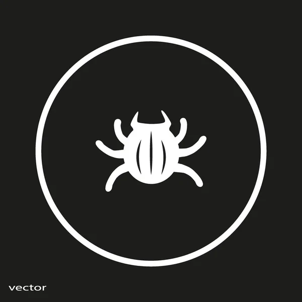 Bug Flat Icon Vector Illustration — Stock Vector