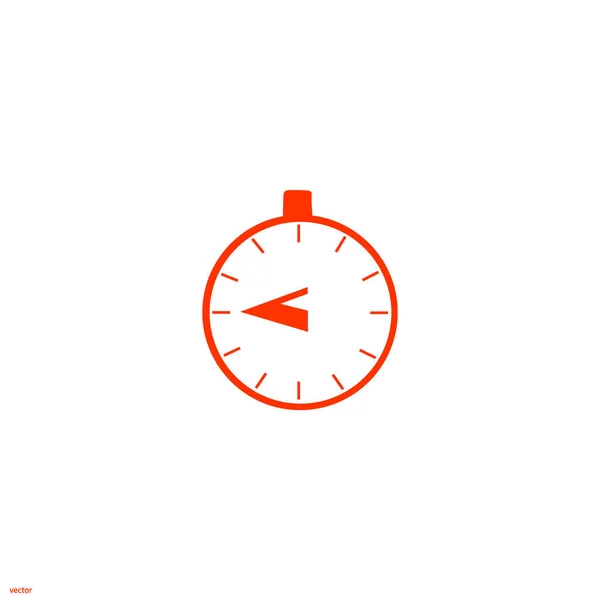 Het Pictogram Van Het Web Van Stopwatch Minimalistische Vectorillustratie — Stockvector