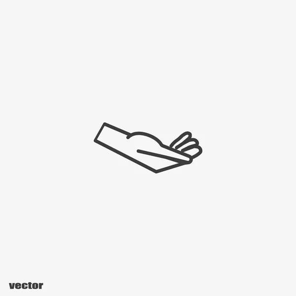 Vector Icon Illustration Human Hand — Stock Vector