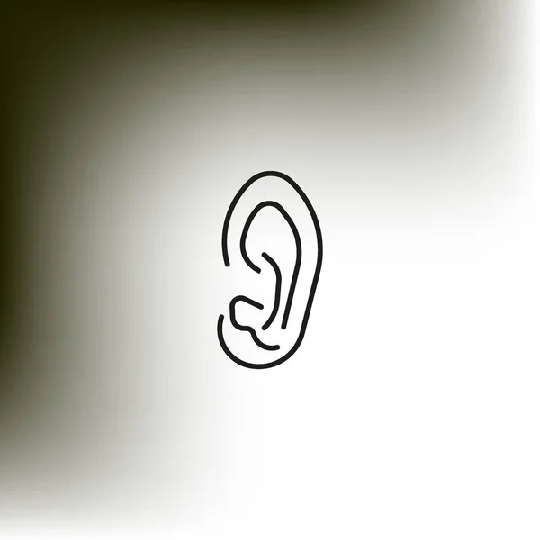 人耳扁平图标 — 图库矢量图片