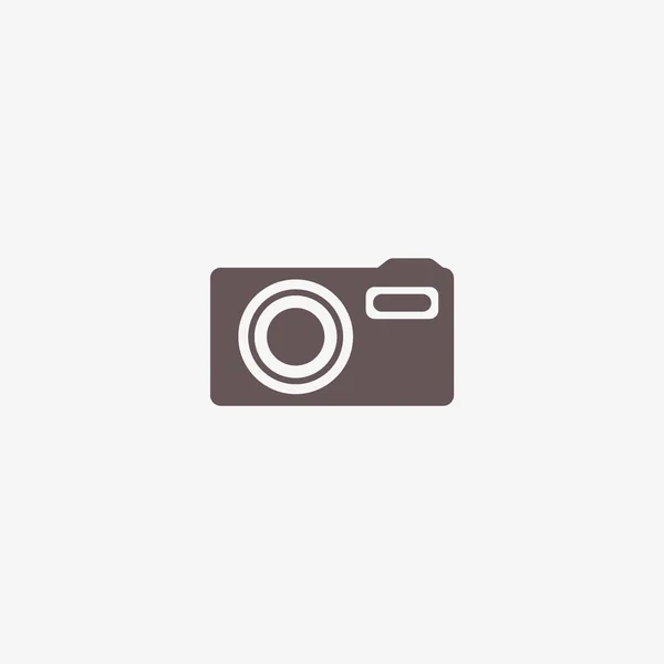 Icono Vectorial Minimalista Cámara Fotográfica — Vector de stock