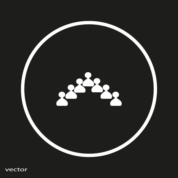 Teamwork Flaches Symbol Vektorillustration — Stockvektor