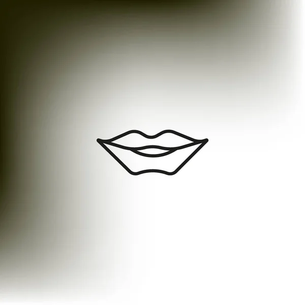 Lips Flat Ikonen Vektor Illustration — Stock vektor