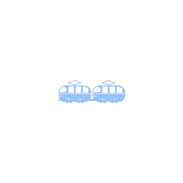 Icône Plate Tramway Illustration Vectorielle — Image vectorielle