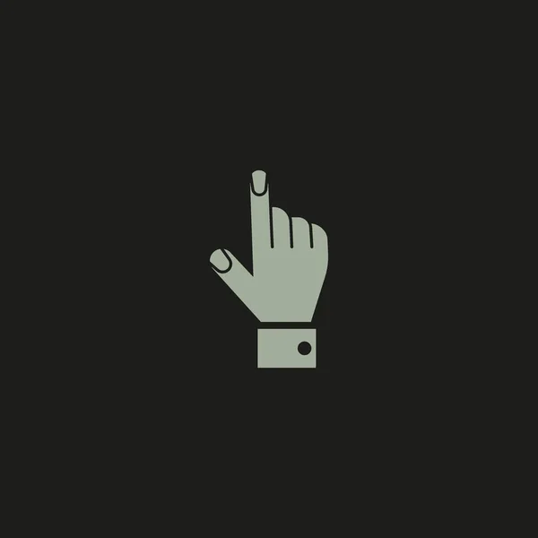 Minimalistische Vector Icoon Van Hand Wijzen Met Vinger — Stockvector