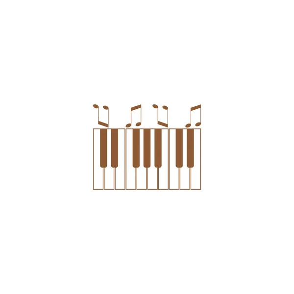 Synthesizer Platte Pictogram Vector Illustratie Muziekinstrument Concept — Stockvector