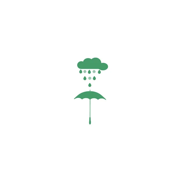 伞和沉淀的矢量插图图标 — 图库矢量图片
