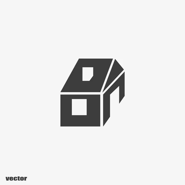 Maison Icône Plate Illustration Vectorielle — Image vectorielle