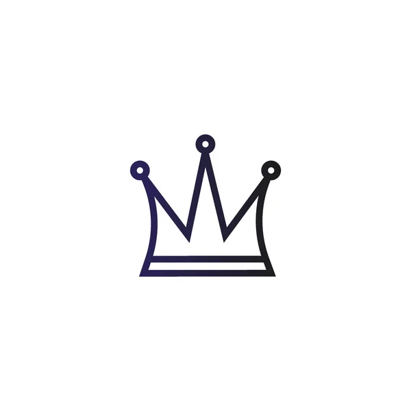 Crown Flat Ikonen Vektor Illustration — Stock vektor