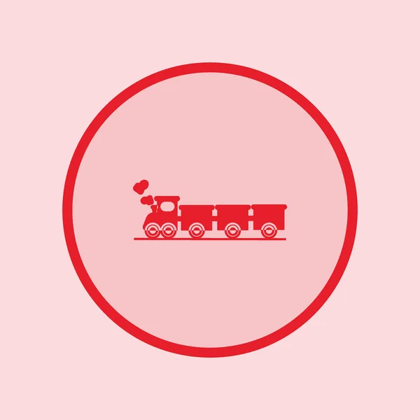 Icono Locomotora Vía Férrea Ilustración Vector Tren — Vector de stock