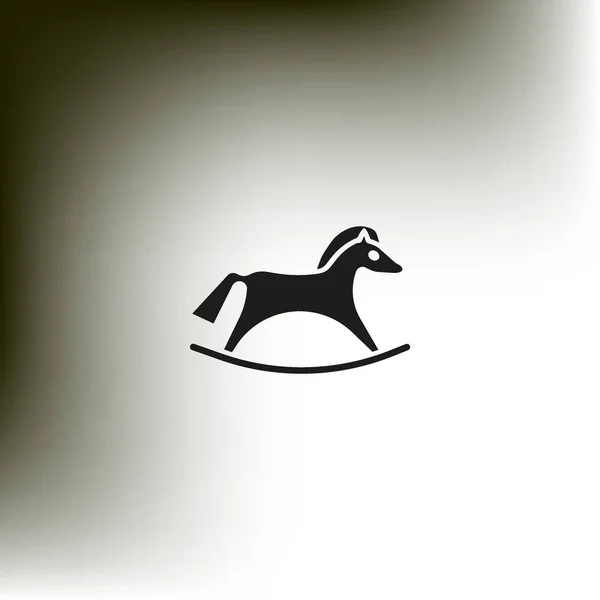 Pferd Flach Symbol Vektorillustration — Stockvektor