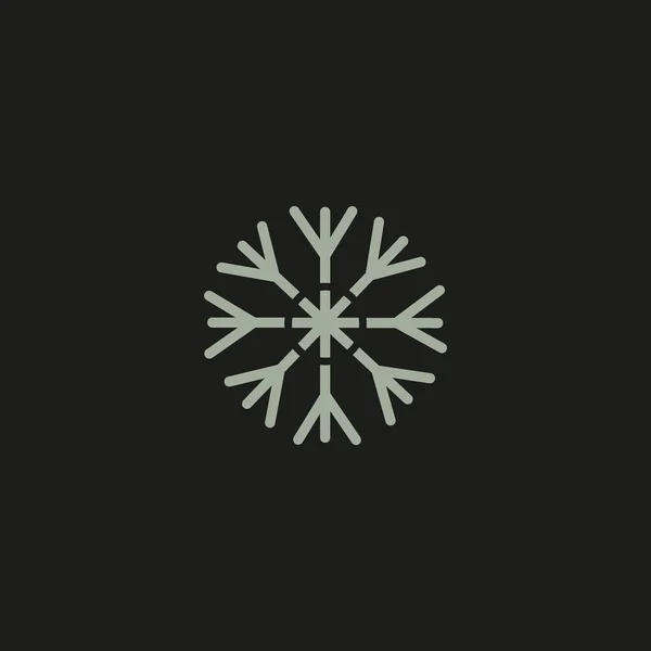 Minimalistisk Illustration Snöflinga Vektor Symbol — Stock vektor