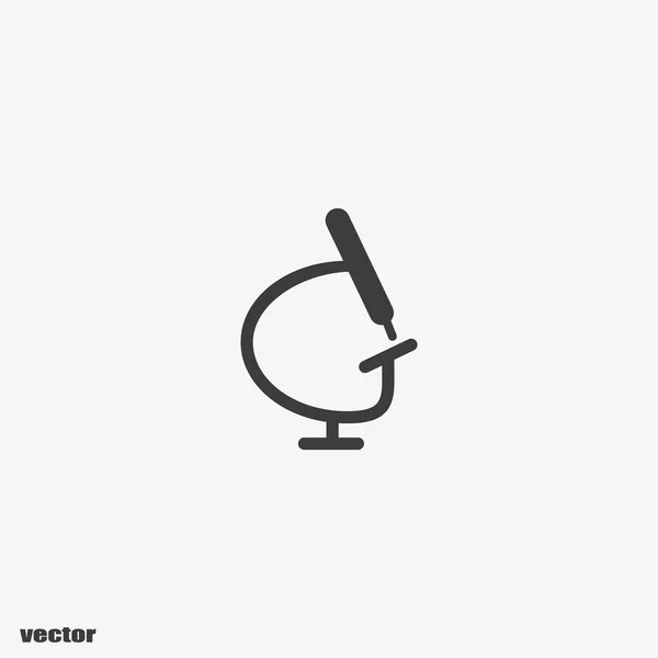 Microscope Flat Icon Vector Illustration — Stock Vector