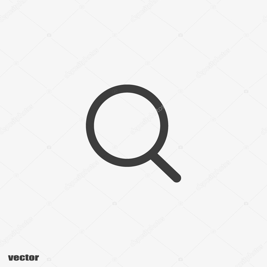 magnifying glass flat icon, vector, illustration 