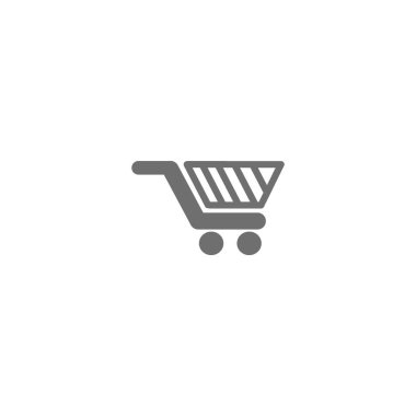 alışveriş sepeti, vektör çizim minimalist simgesi
