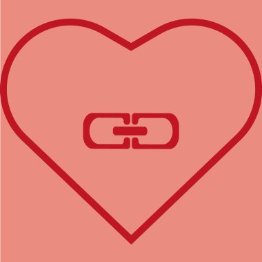 zincir baklalarinin vektör çizim minimalist simgesi