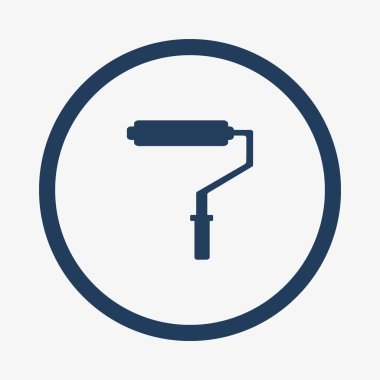 boya silindiri düz simgesi, vektör, illüstrasyon