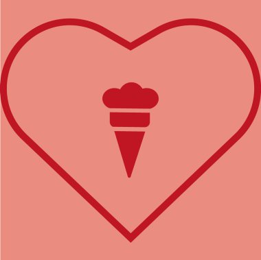 dondurma, vektör çizim minimalist simgesi