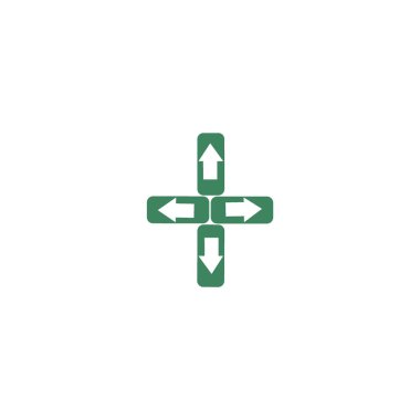 işaretçiler düz stil ikonu, vektör çizim 