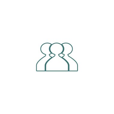 ekip çalışması düz simgesi, vektör çizim  