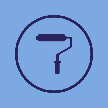 boya silindiri düz simgesi, vektör, illüstrasyon