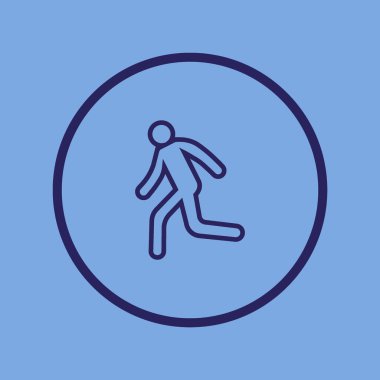 Çalışan adam basit simge silüeti