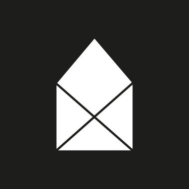 mektup zarfının minimalist vektör simgesi