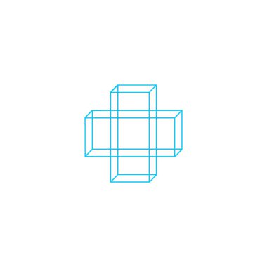 Tıbbi düz simgesi, vektör, illüstrasyon çapraz 