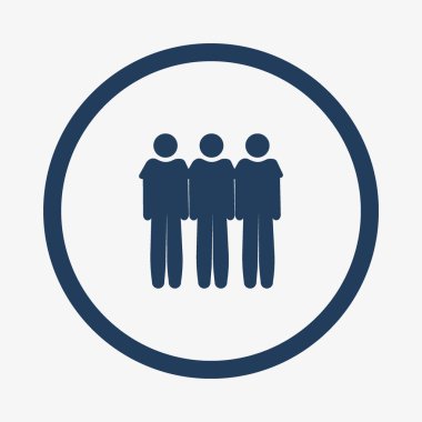 İşadamları düz simgesi, vektör çizim